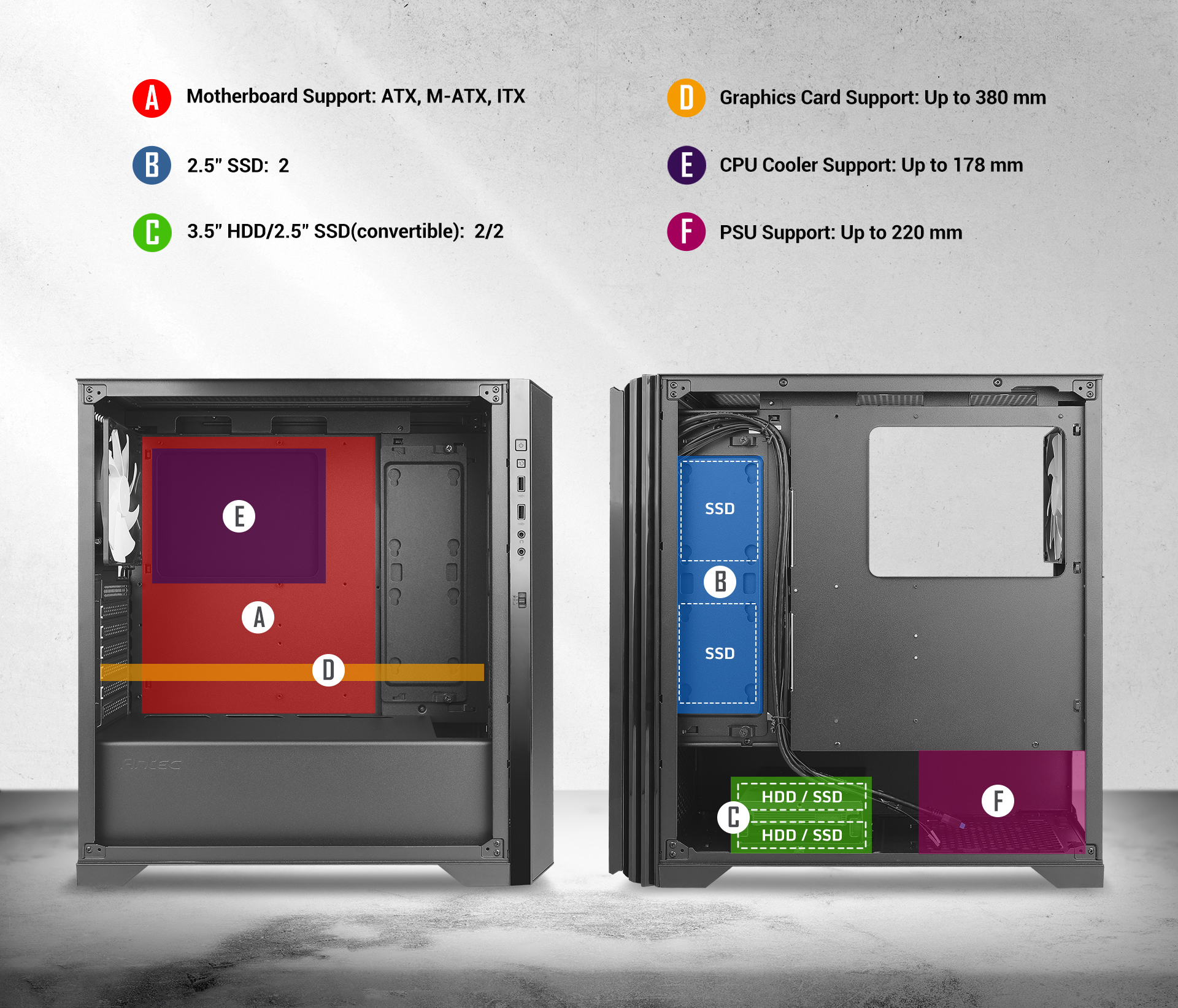 Antec Performance Series P82 Flow ATX Mid-Tower Case Support